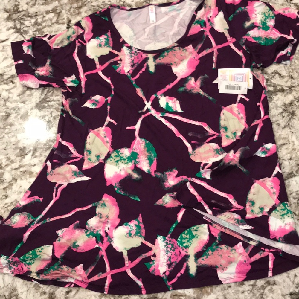 3XL Purple & Pink LuLaRoe Perfect T.